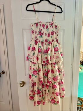 white christmas dresses Loveshackfancy Suvi Midi Dress - Arctic Van